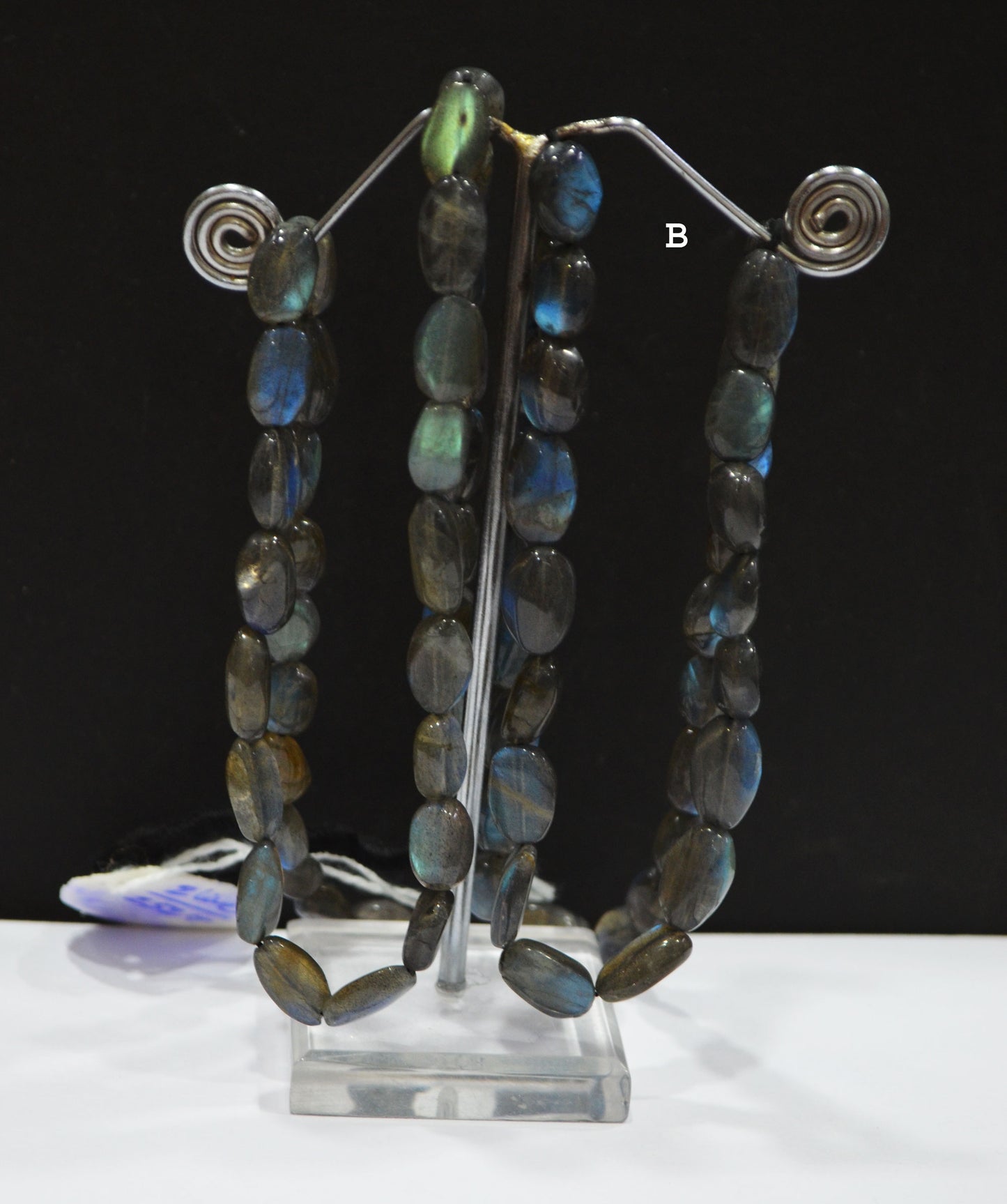 Natural Labradorite Oval Nuggets Shape Beads , Sold By Strand , 7x9-8x13 mm , 16" , 19731