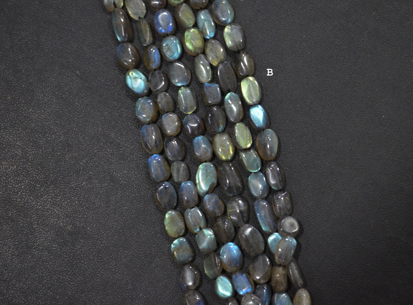 Natural Labradorite Oval Nuggets Shape Beads , Sold By Strand , 5x7-6x9 mm , 16" , 19732
