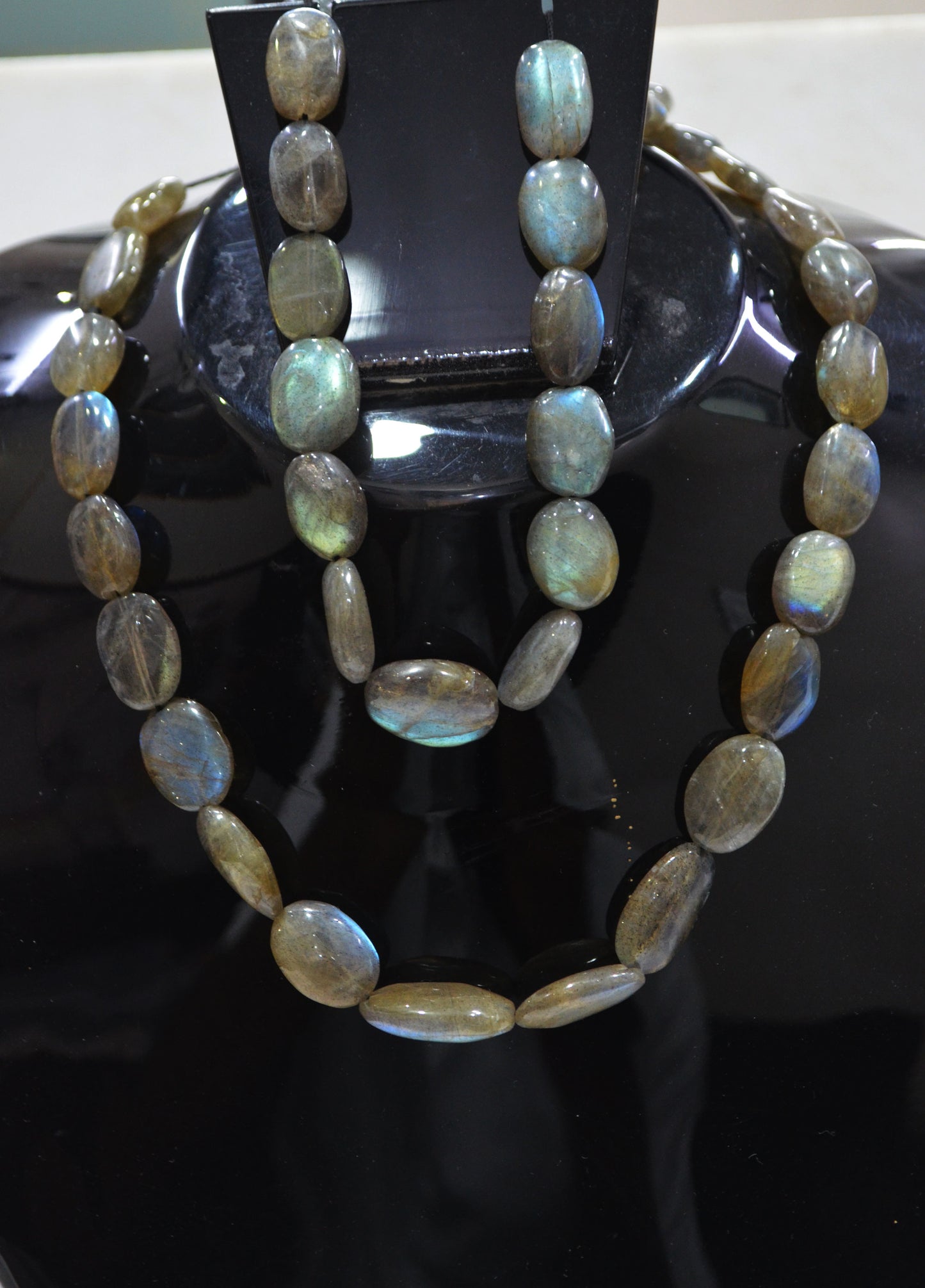 Natural Labradorite Oval Nuggets Shape Beads , Sold By Strand , 9x12 - 12x17.50 mm , 16" , 19733
