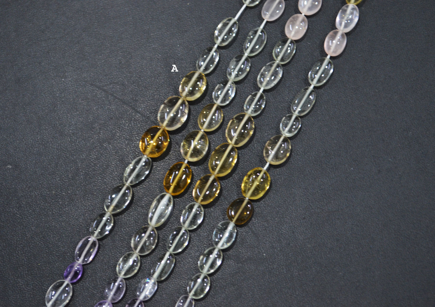 Multi Semi Precious Oval Nuggets Shape Beads , Sold By Strand , 5x6 - 8x12 mm , 19741