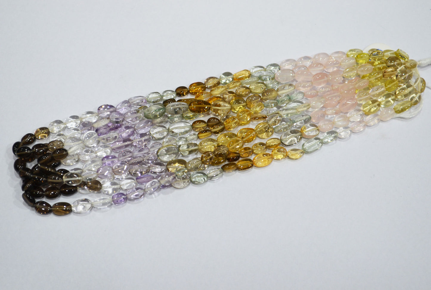Multi Semi Precious Oval Nuggets Shape Beads , Sold By Strand , 5x7 - 8x12 mm , 16", 19737