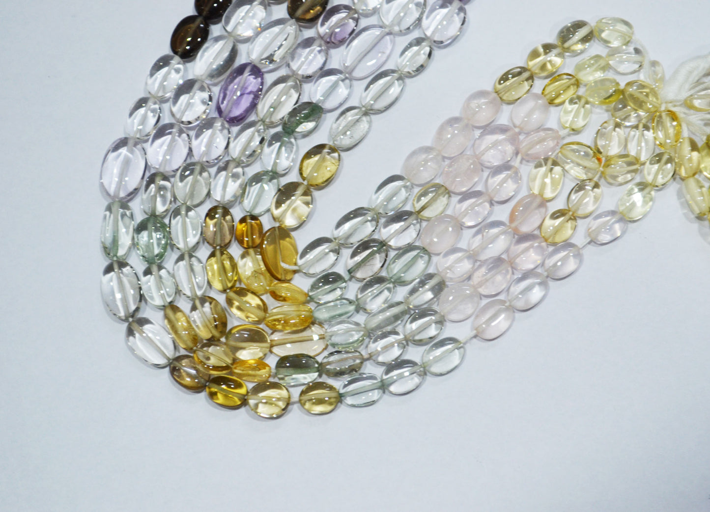Multi Semi Precious Oval Nuggets Shape Beads , Sold By Strand , 5x7 - 8x12 mm , 16", 19737