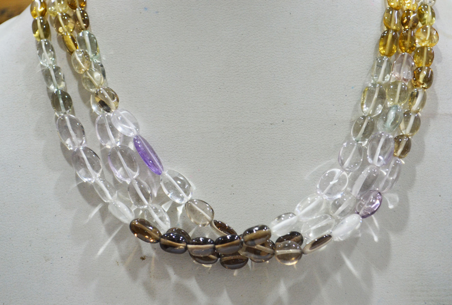 Multi Semi Precious Oval Nuggets Shape Beads , Sold By Strand , 5x7 - 8x12 mm , 16", 19737