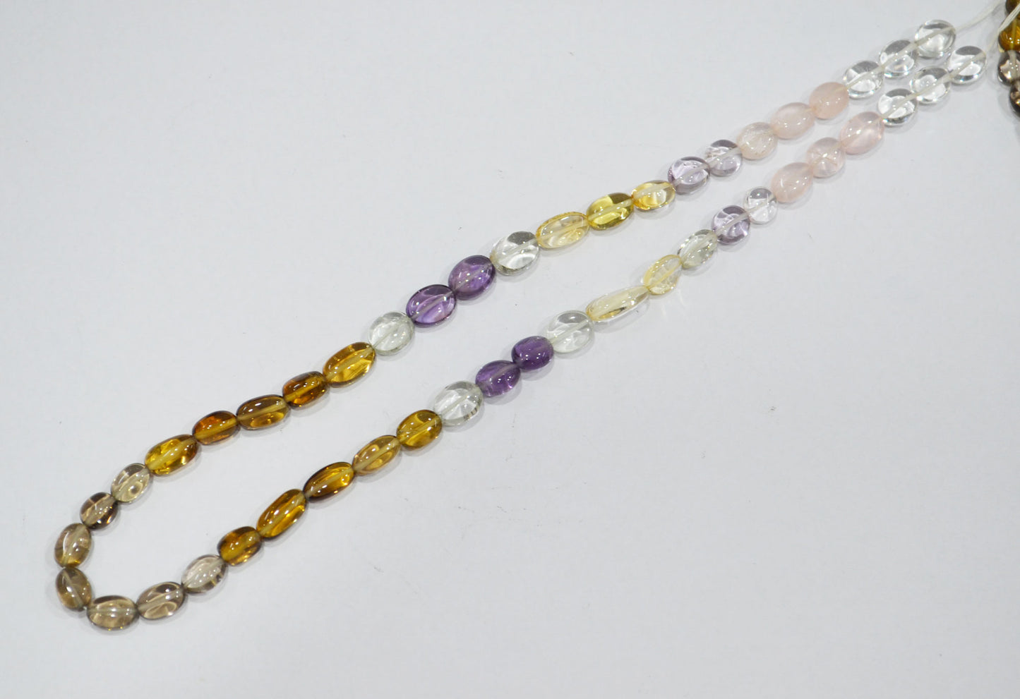 Multi Semi Precious Oval Nuggets Shape Beads , Sold By Strand , 6x7-8x11 mm , 17.50", 19738
