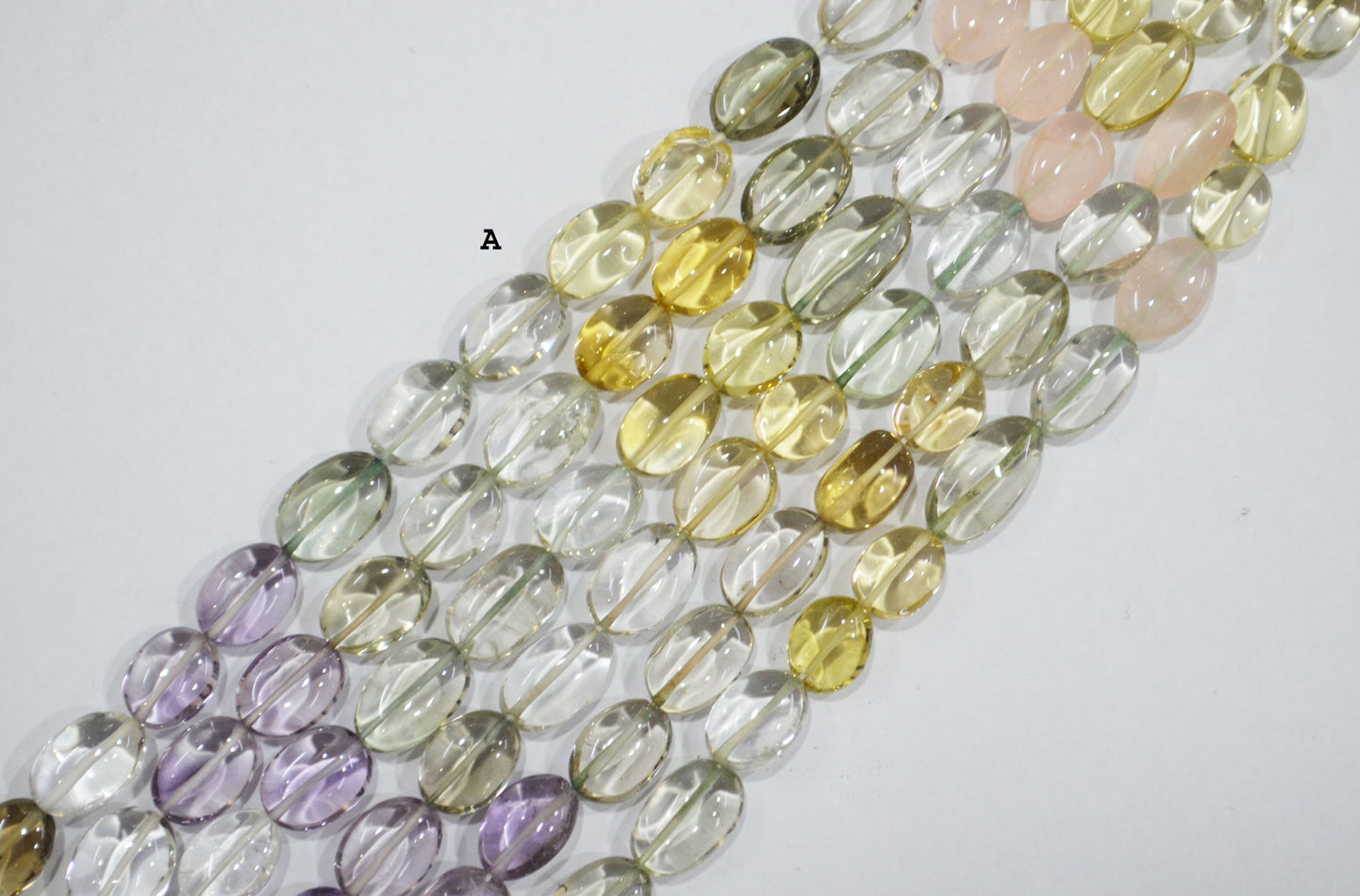 Multi Semi Precious Oval Nuggets Shape Beads , Sold By Strand , 8x11 - 10x19 mm , 16", 19739