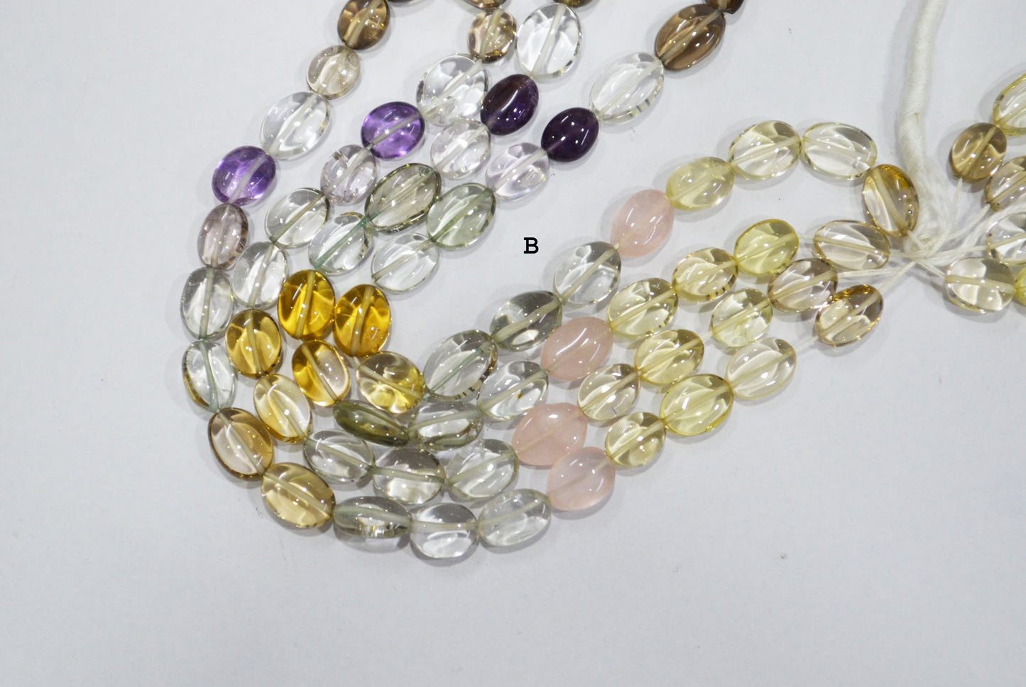 Multi Semi Precious Oval Nuggets Shape Beads , Sold By Strand , 8x11 - 10x19 mm , 16", 19739