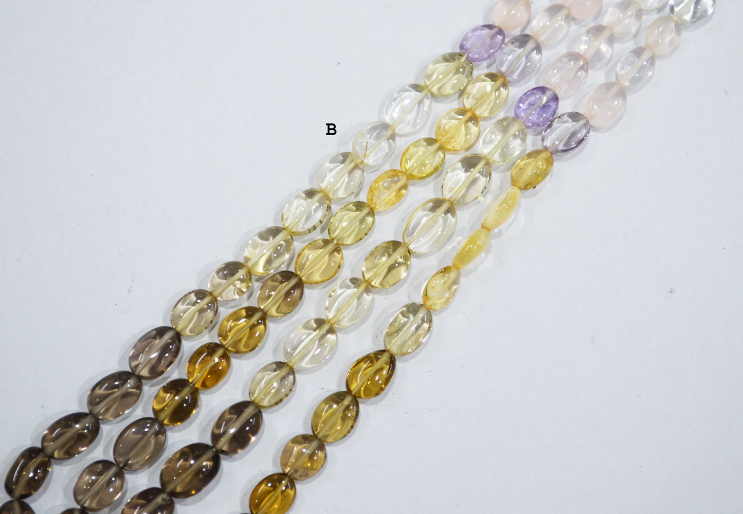 Multi Semi Precious Oval Nuggets Shape Beads , Sold By Strand , 5x6 - 8x12 mm , 19741
