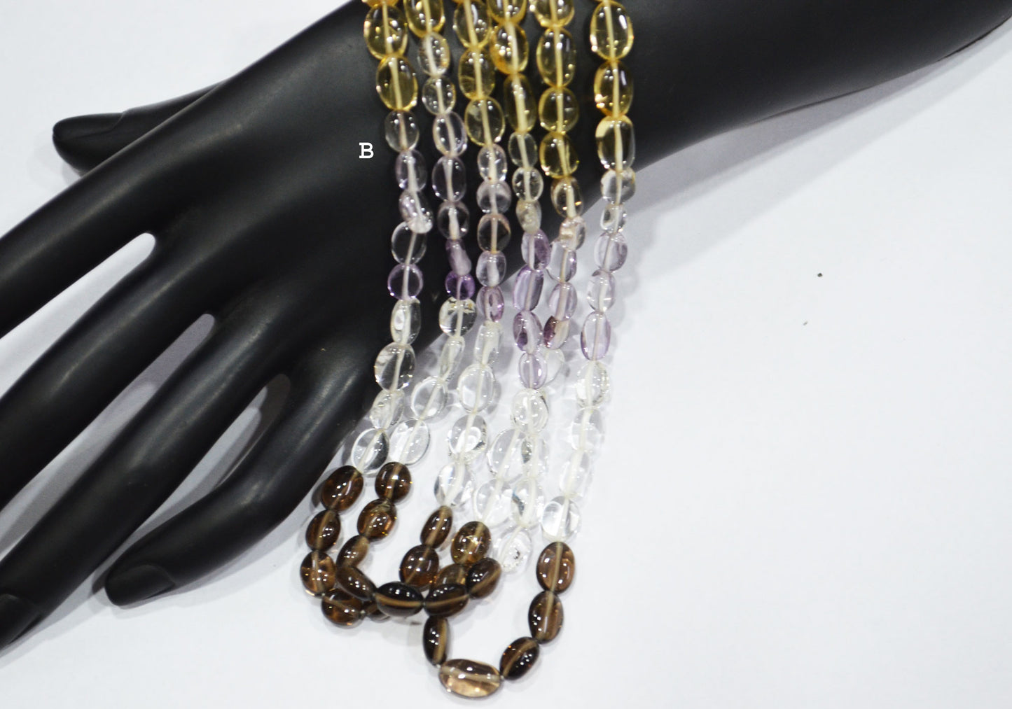 Multi Semi Precious Oval Nuggets Shape Beads , Sold By Strand ,  5x6 - 8x12 mm , 19741