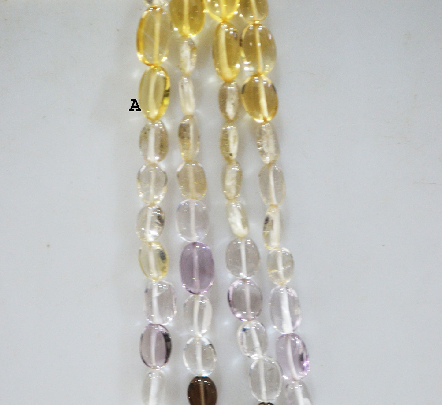 Multi Semi Precious Oval Nuggets Shape Beads , Sold By Strand , 9x11 - 11x16 mm , 19742