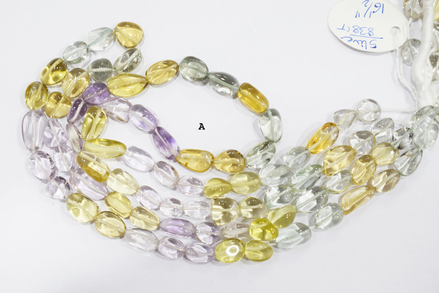 Multi Semi Precious Oval Nuggets Shape Beads , Sold By Strand , 8x10 - 9x20 mm , 19743