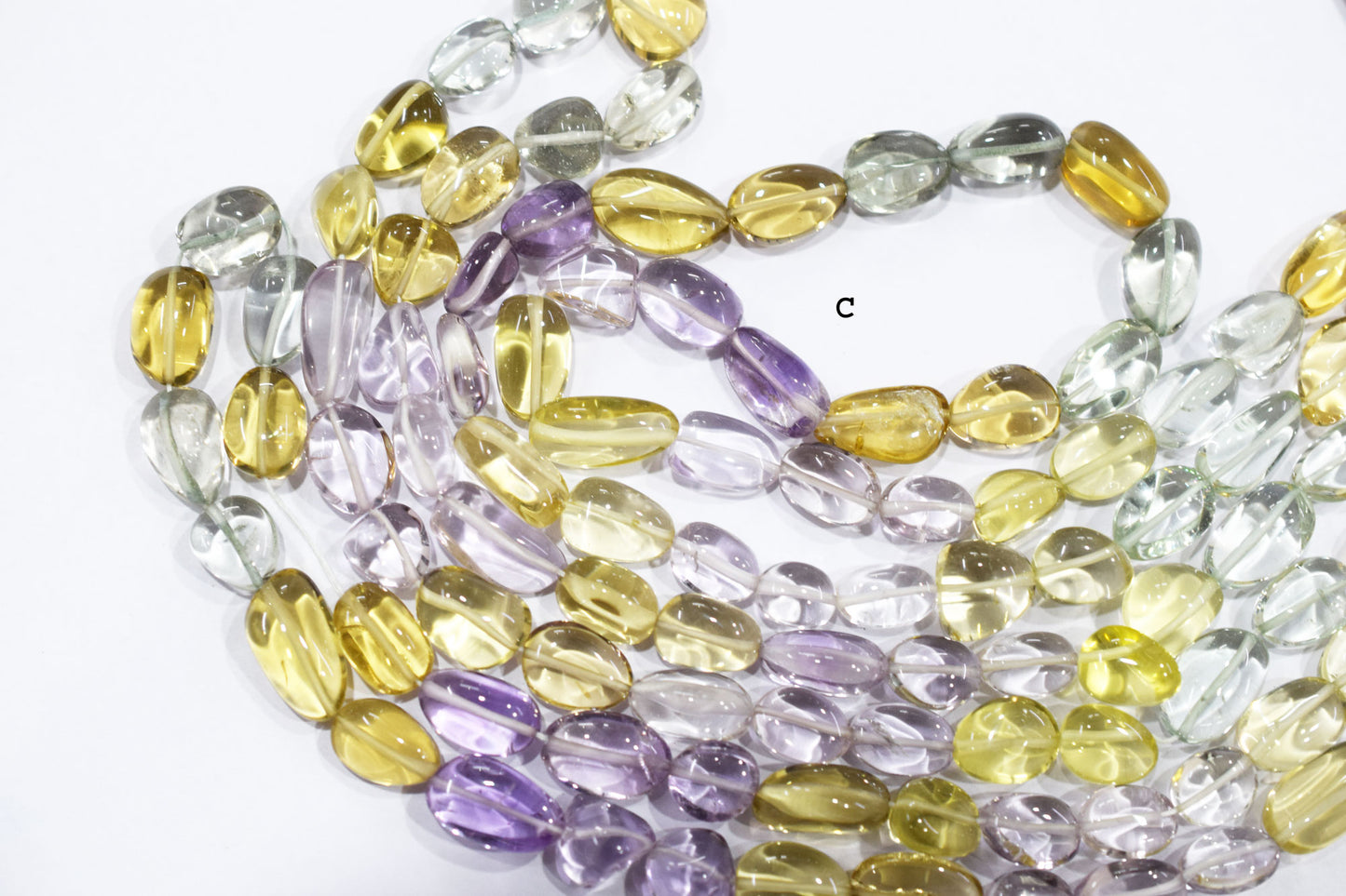 Multi Semi Precious Oval Nuggets Shape Beads , Sold By Strand ,  8x10 - 9x20 mm , 19743