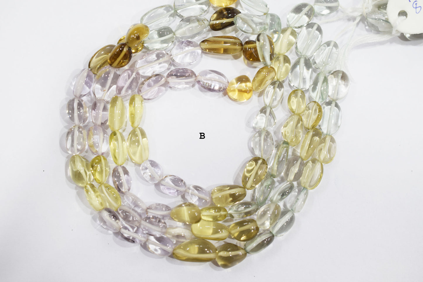 Multi Semi Precious Oval Nuggets Shape Beads , Sold By Strand , 8x10 - 9x20 mm , 19743
