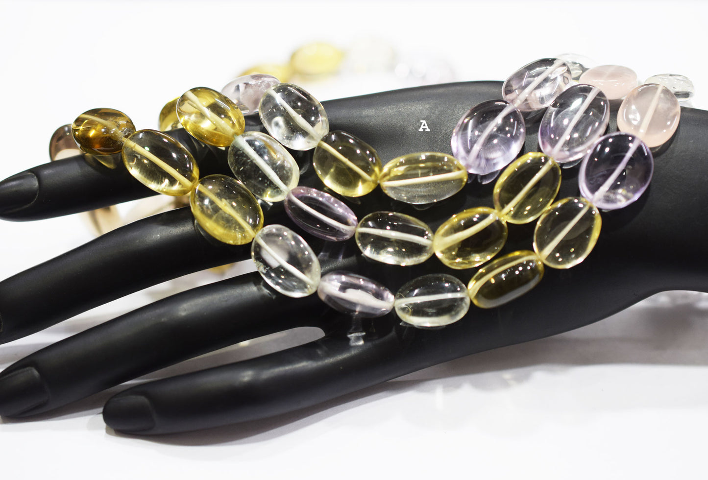 Multi Semi Precious Oval Nuggets Shape Beads , Sold By Strand , 11x15 - 12x21 mm , 19744