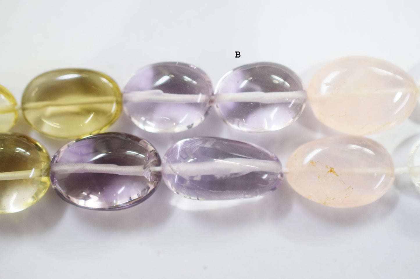 Multi Semi Precious Oval Nuggets Shape Beads , Sold By Strand , 9x11-14x19 mm , 15" , 19745