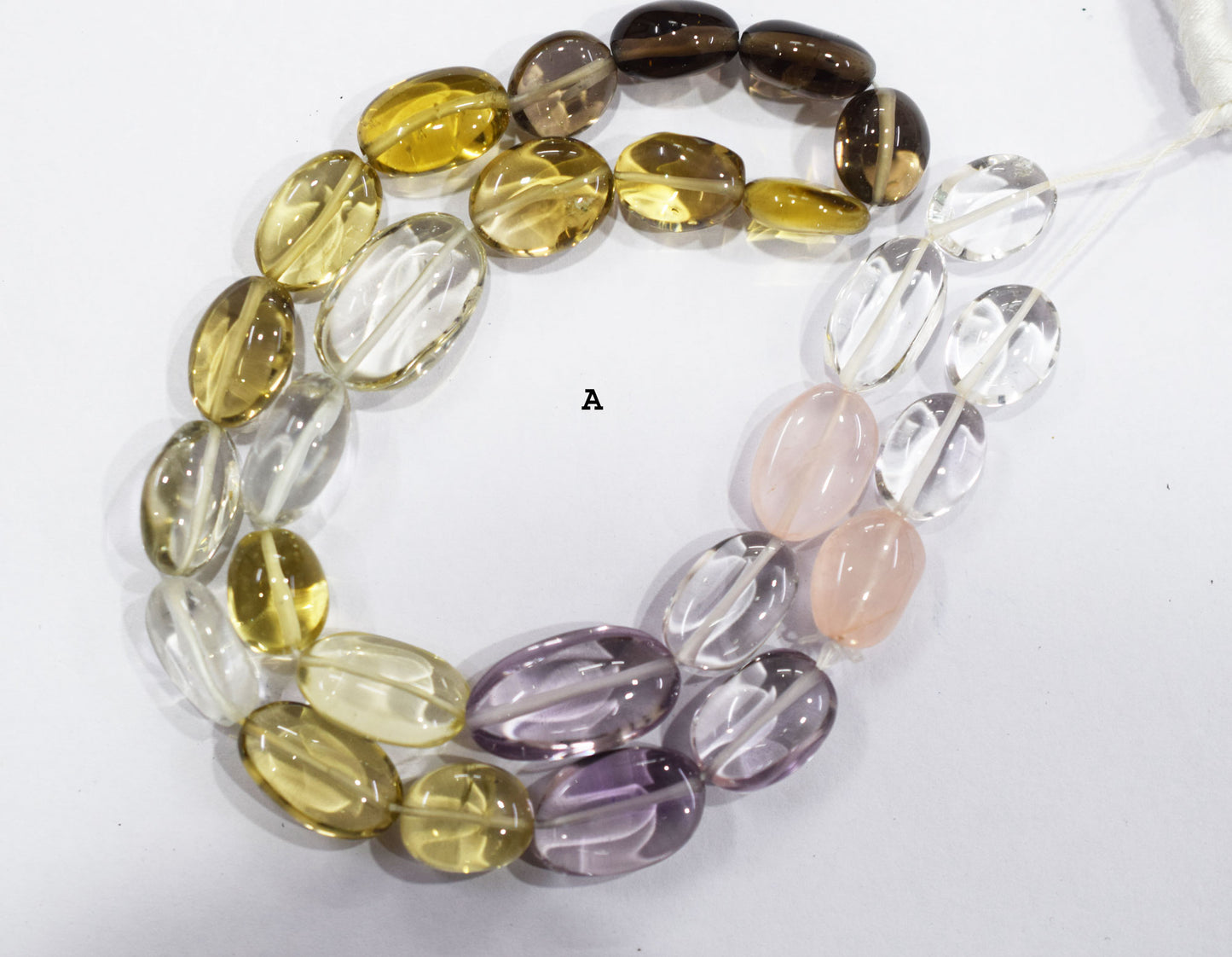 Multi Semi Precious Oval Nuggets Shape Beads , Sold By Strand , 9x11-14x19 mm , 15" , 19745