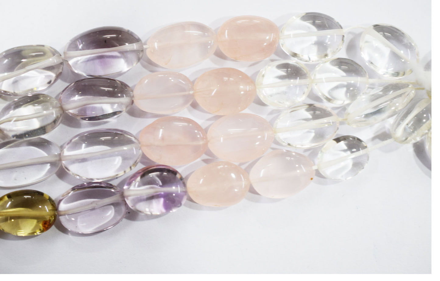 Multi Semi Precious Oval Nuggets Shape Beads , Sold By Strand , 8x10-11x18 mm , 17" , 19747