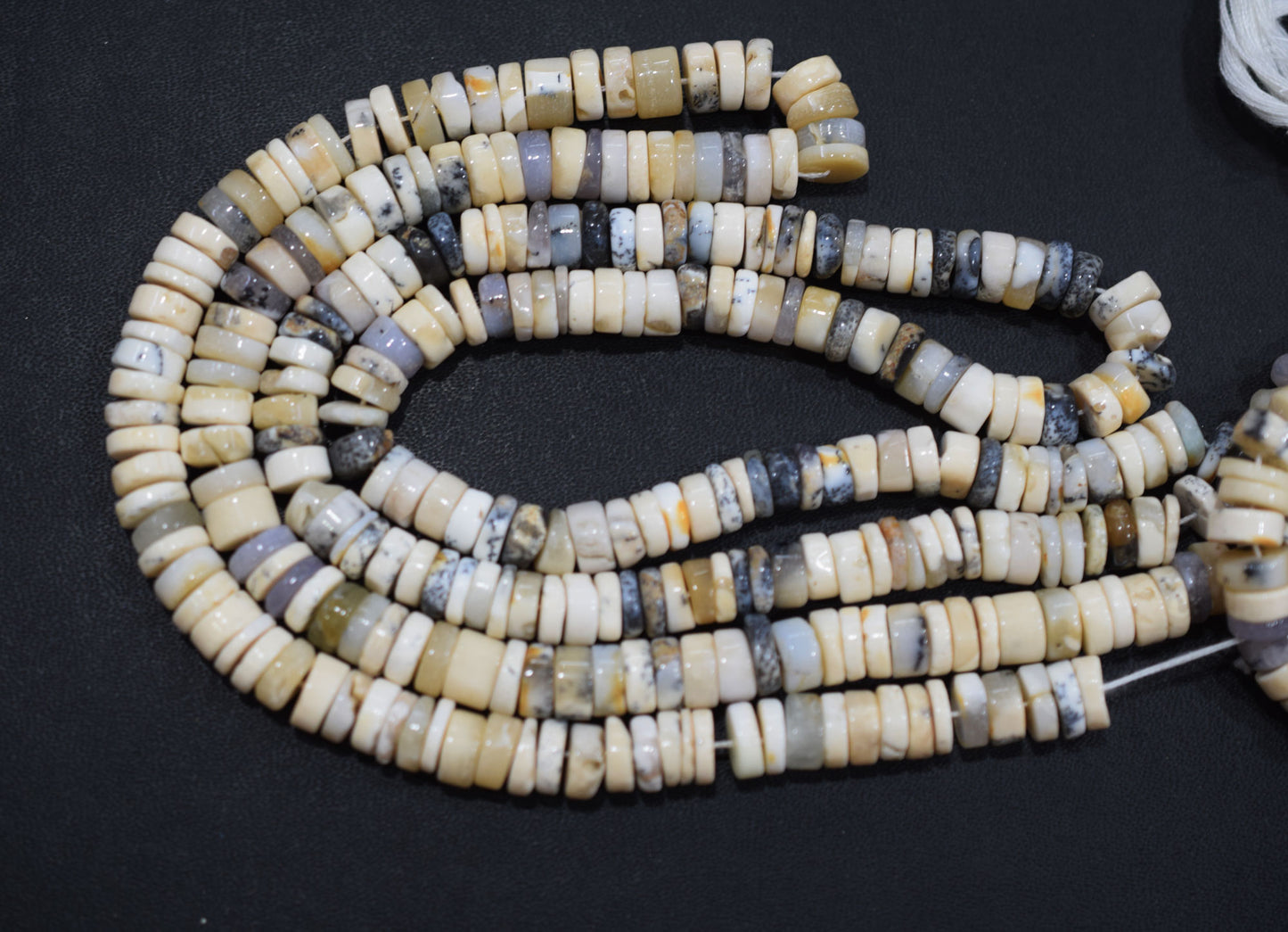 Dendrite Opal Tyre Shape Beads , Sold By Strand , 8 mm, 16" , 17749