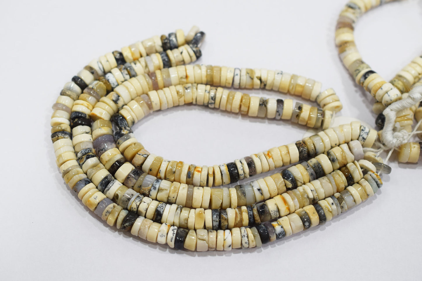 Dendrite Opal Tyre Shape Beads , Sold By Strand , 8 mm, 16" , 17749