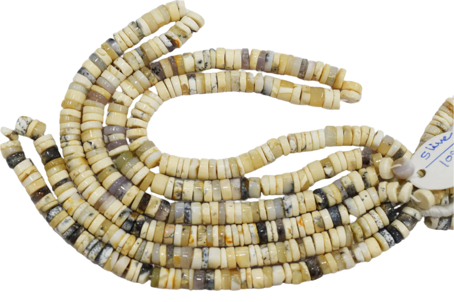 Dendrite Opal Tyre Shape Beads , Sold By Strand , 8 mm, 16" , 17749