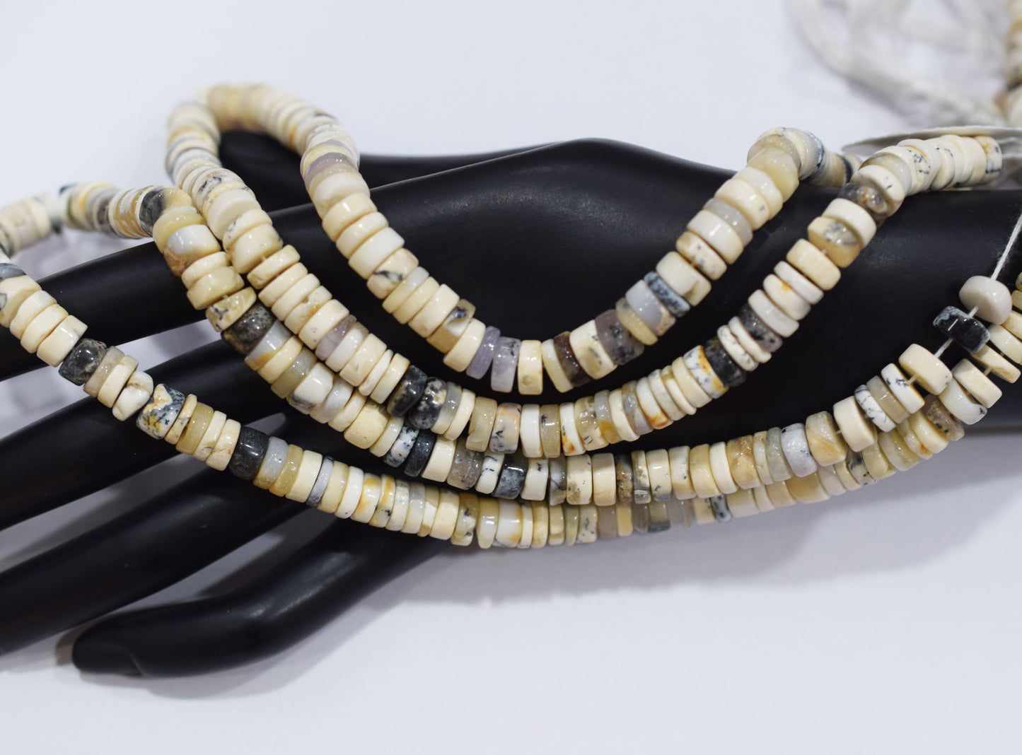 Dendrite Opal Tyre Shape Beads , Sold By Strand , 8 mm, 16" , 17749