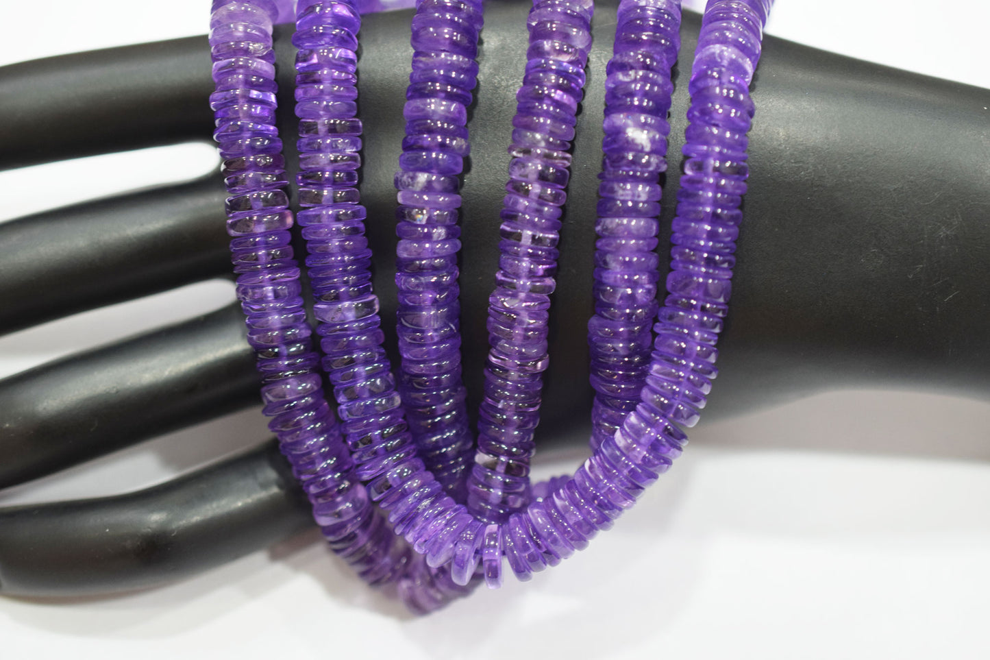 Amethyst Tyre Shape Beads , Sold By Strand , 6.50 - 9 mm, 16" , 19751