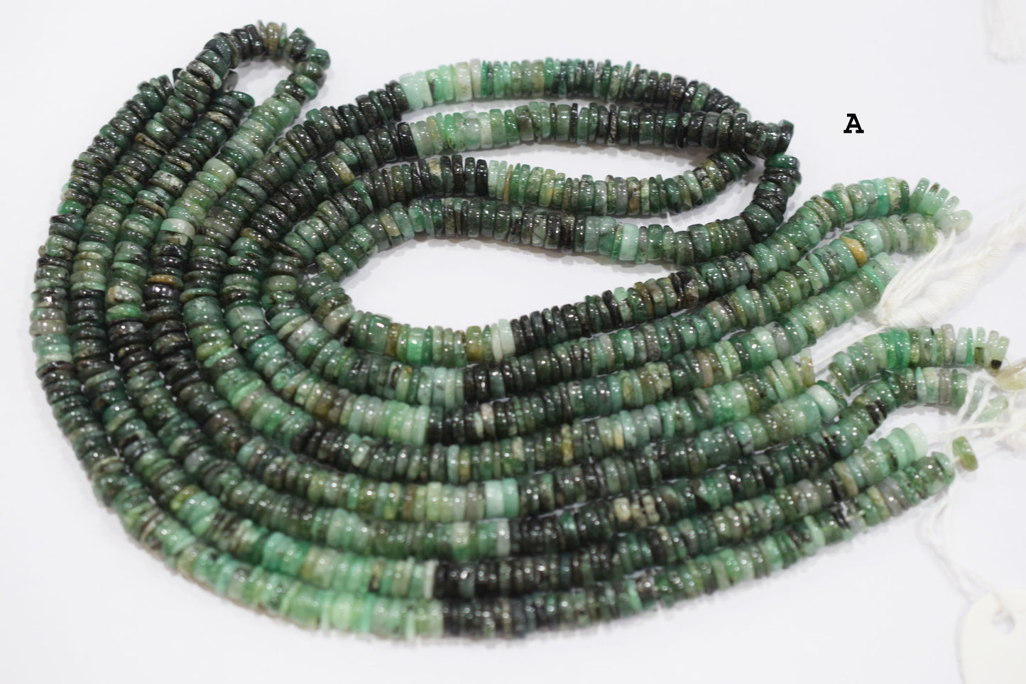Sakota Emerald Tyre Shape Beads , Sold By Strand , 5.50 - 7 mm, 16" , 19753