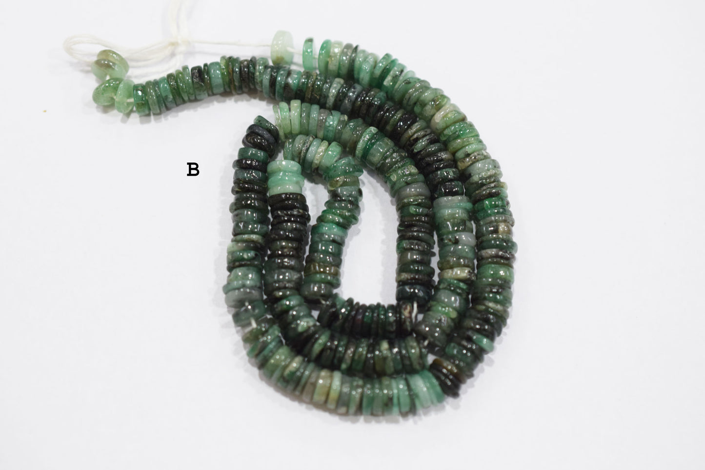Sakota Emerald Tyre Shape Beads , Sold By Strand , 5.50 - 7 mm, 16" , 19753