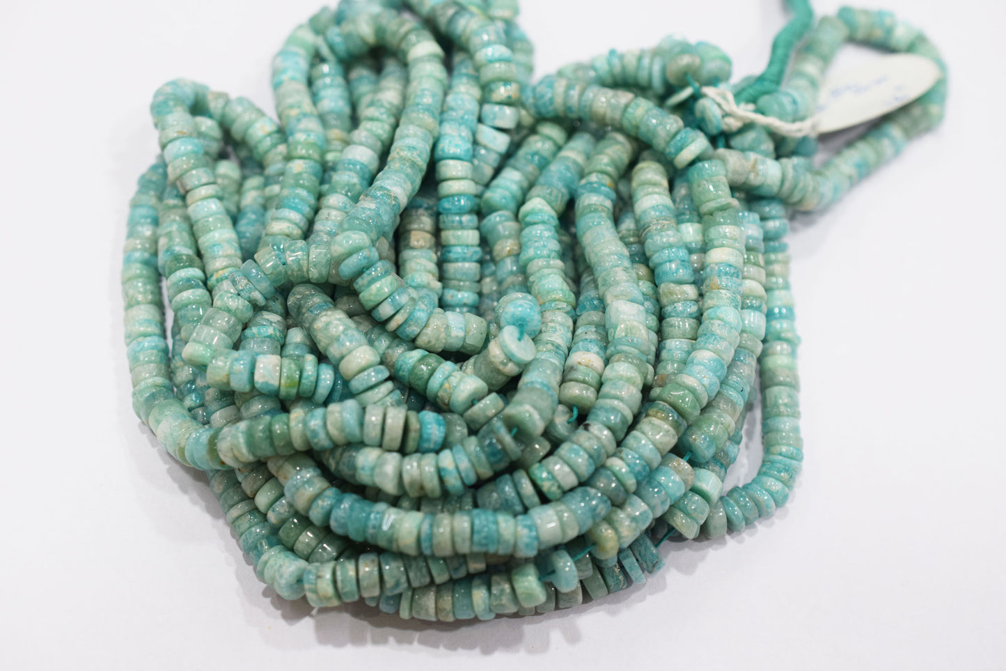 Natural Amazonite Tyre Shape Beads , Sold By Strand , 6 - 7 mm , 16" , 19761