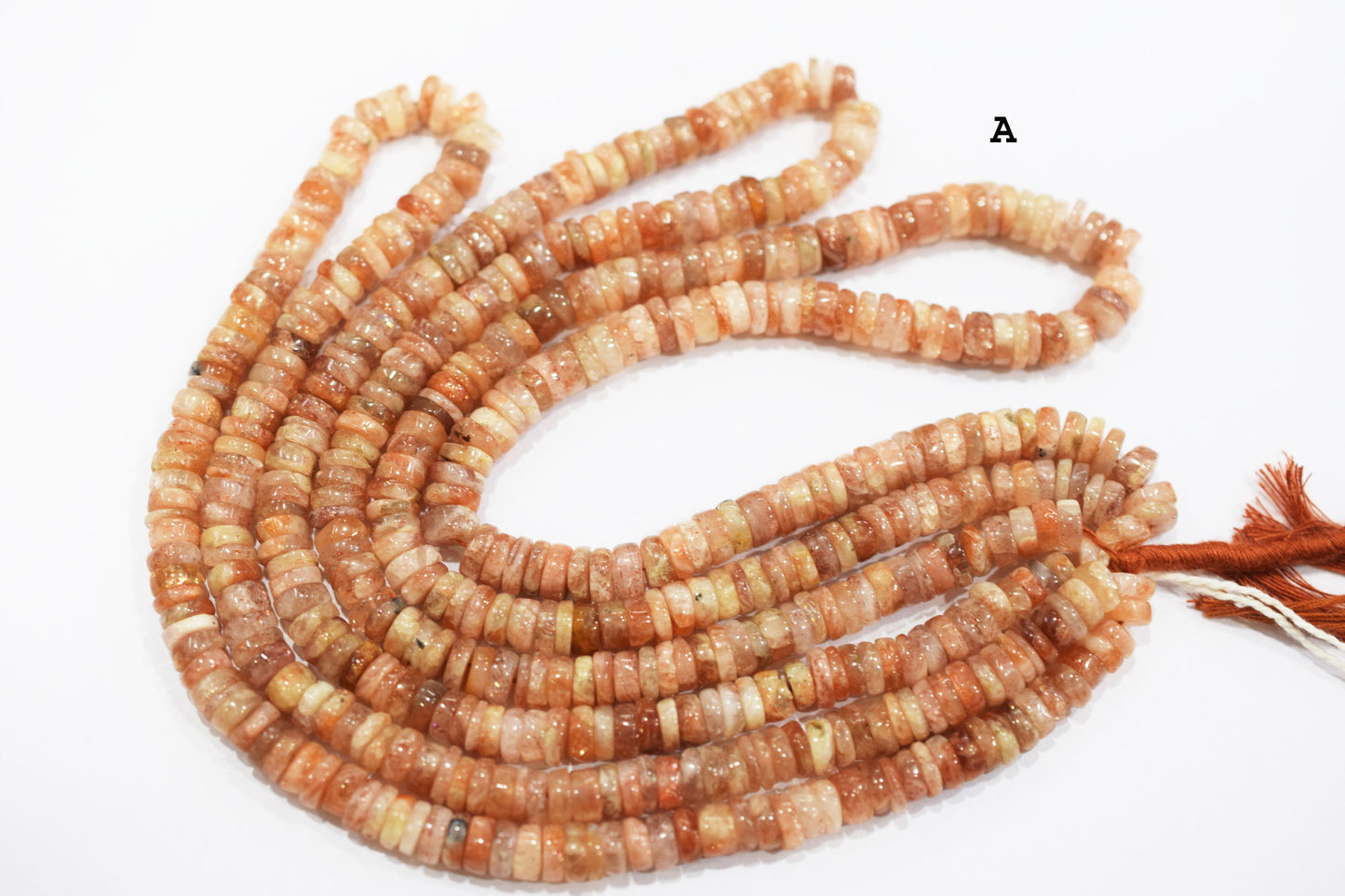 Natural Sunstone Tyre Shape Beads , Sold By Strand , 5.50 - 8 mm , 16" , 19762