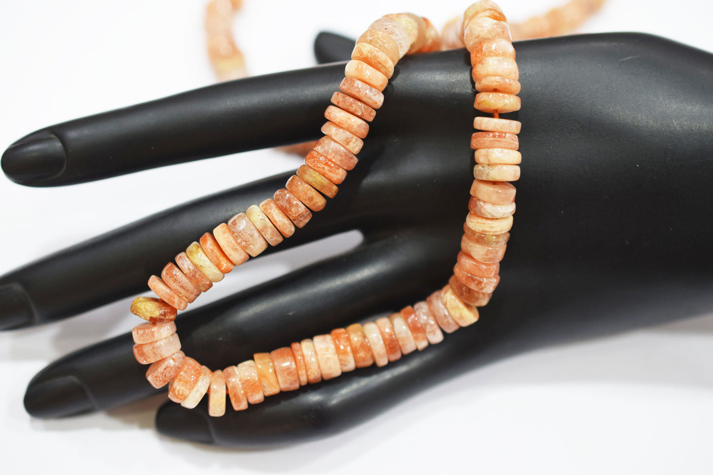 Natural Sunstone Tyre Shape Beads , Sold By Strand , 8 mm , 16" , 19763A