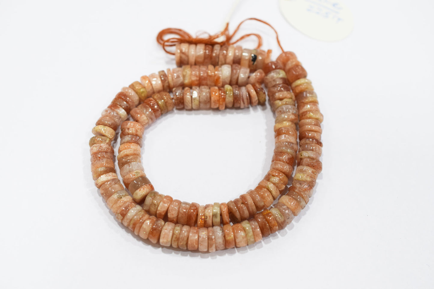 Natural Sunstone Tyre Shape Beads , Sold By Strand , 8 mm , 16" , 19763A