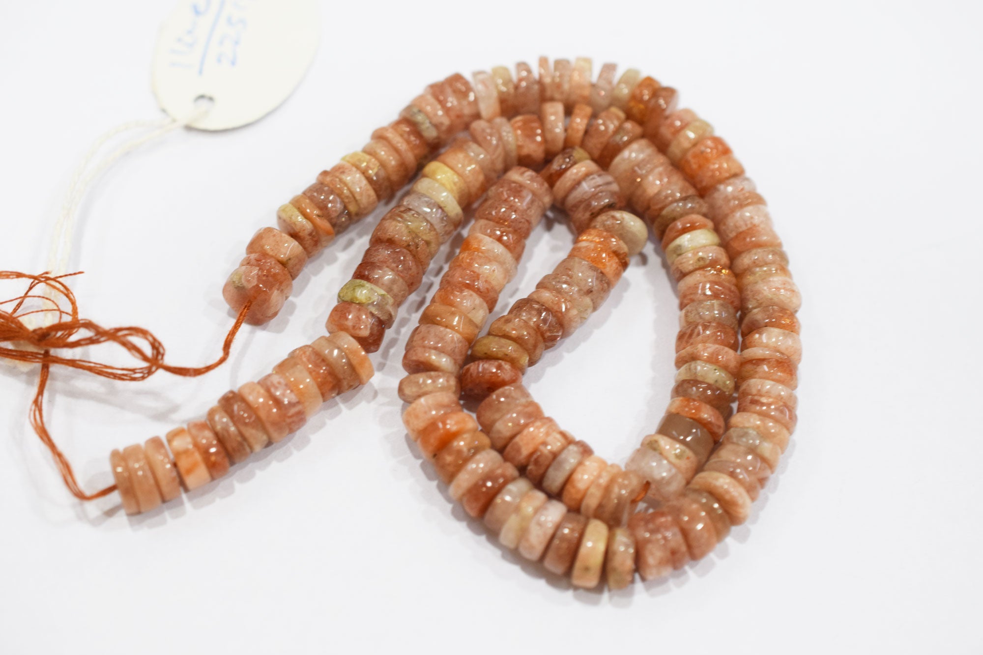 Natural Sunstone Tyre Shape Beads , Sold By Strand , 8 mm , 16" , 19763A