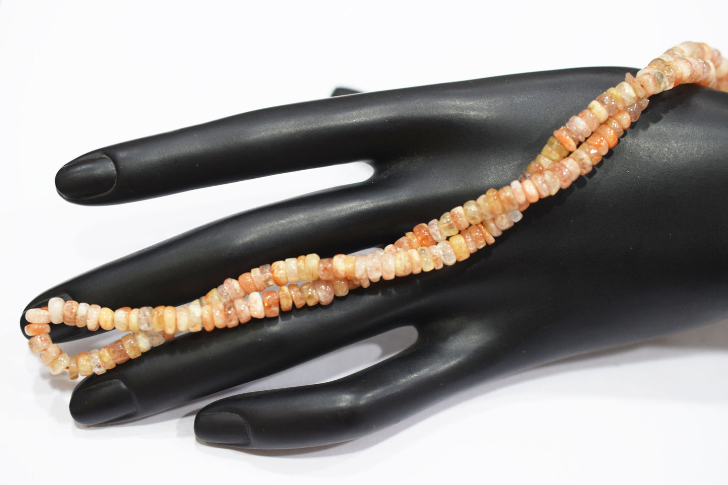 Natural Sunstone Tyre Shape Beads , Sold By Strand , 4 - 5 mm , 16" , 19764A