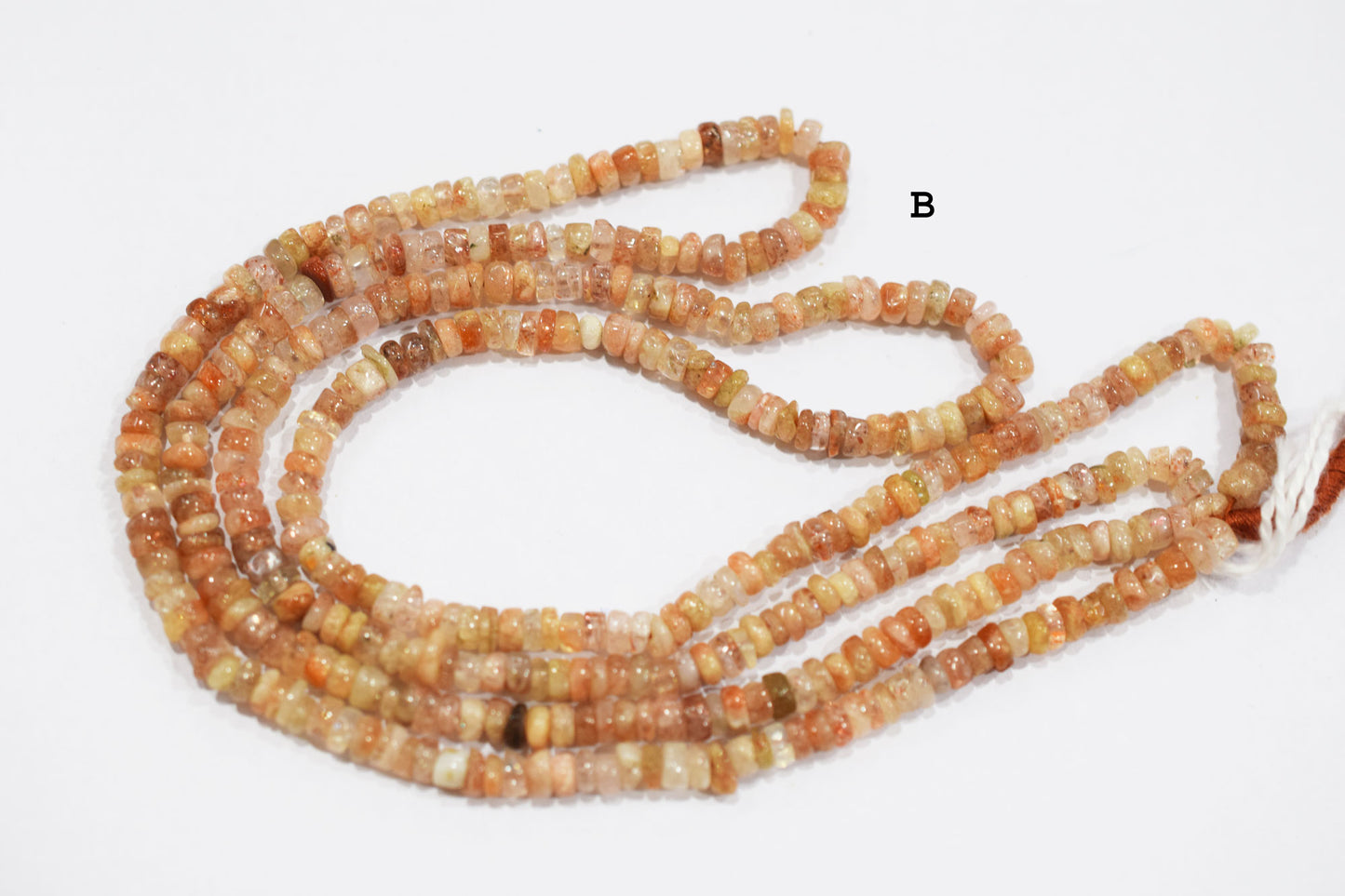 Natural Sunstone Tyre Shape Beads , Sold By Strand , 4 - 5 mm , 16" , 19764A