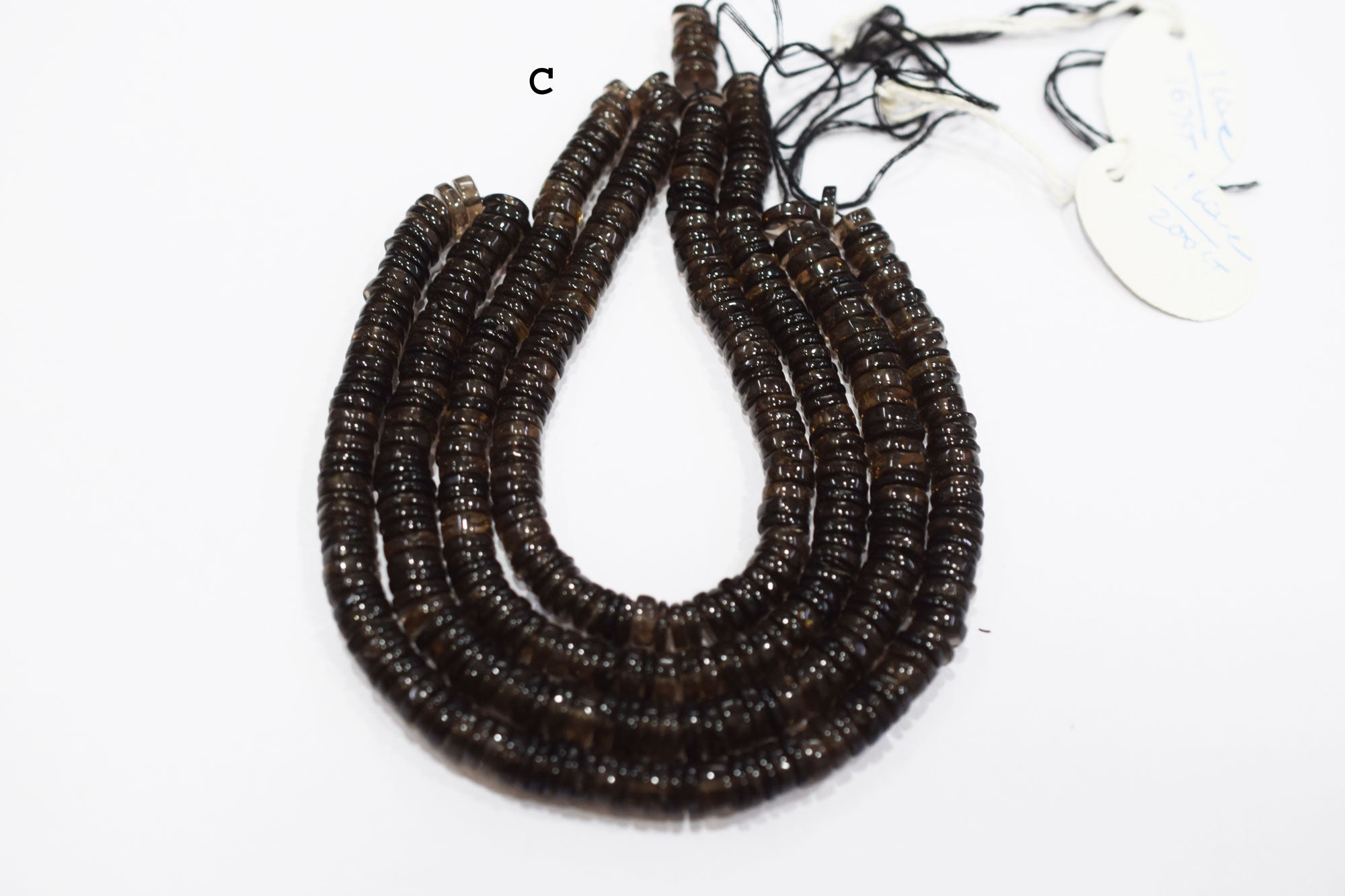 Natural Smoky Tyre Shape Beads , Sold By Strand , 5.50 - 7.50 mm , 16" , 19765