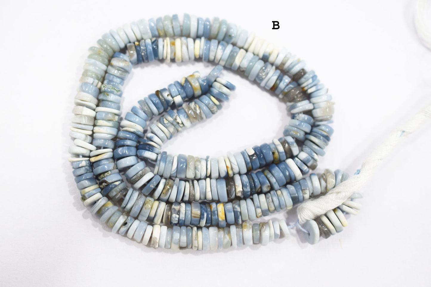 Natural Denim Opal Tyre Shape Beads , Sold By Strand , 5 - 7 mm , 16" , 19766