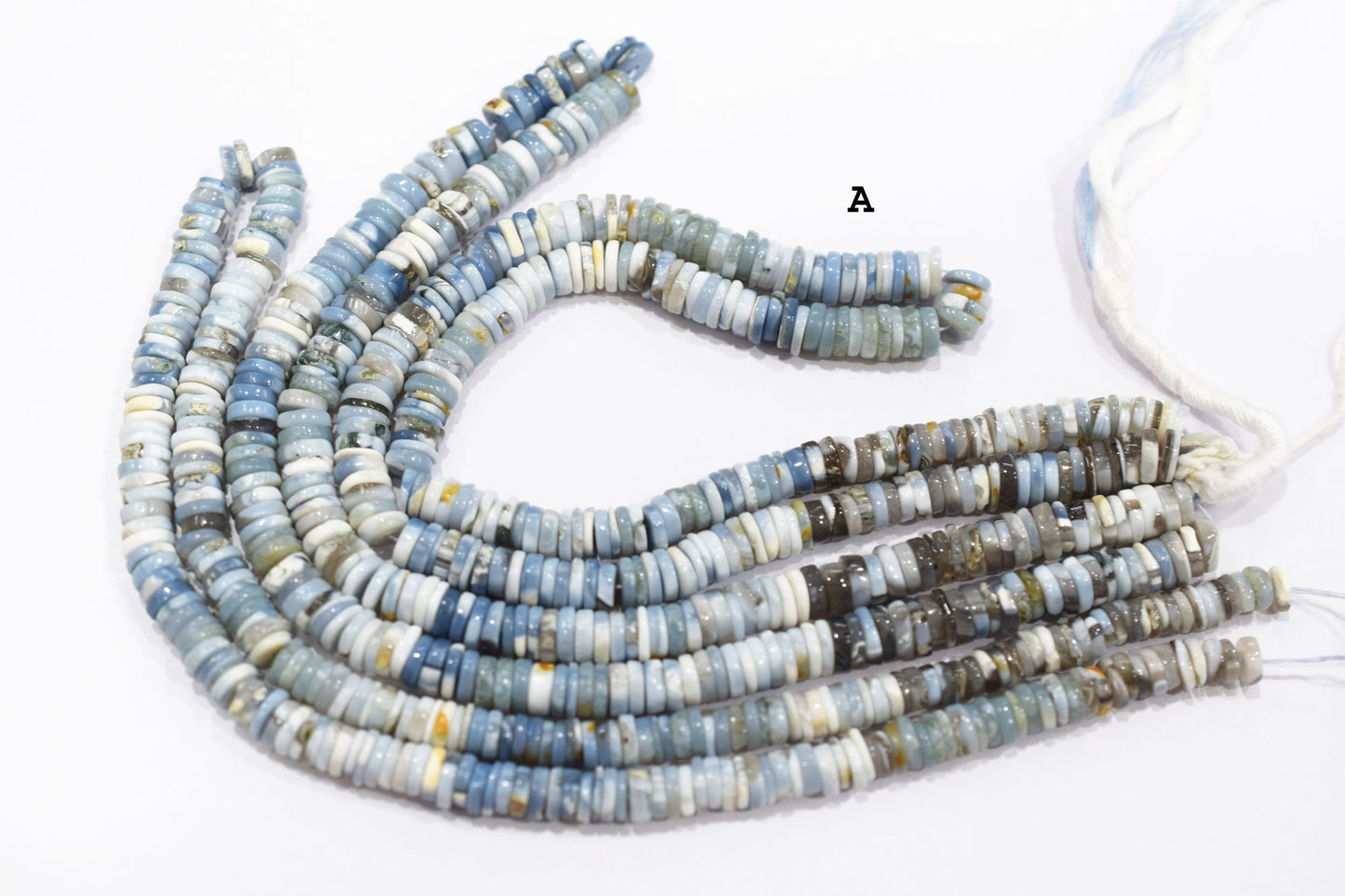 Natural Denim Opal Tyre Shape Beads , Sold By Strand , 5 - 7 mm , 16" , 19766