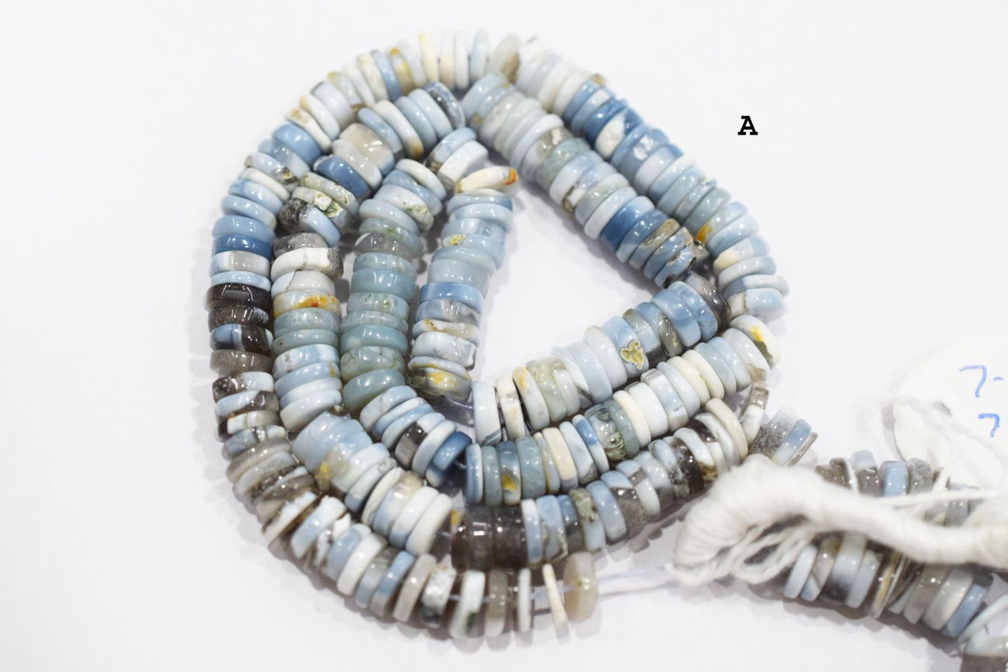 Natural Denim Opal Tyre Shape Beads , Sold By Strand , 7 - 9 mm , 16" , 19767
