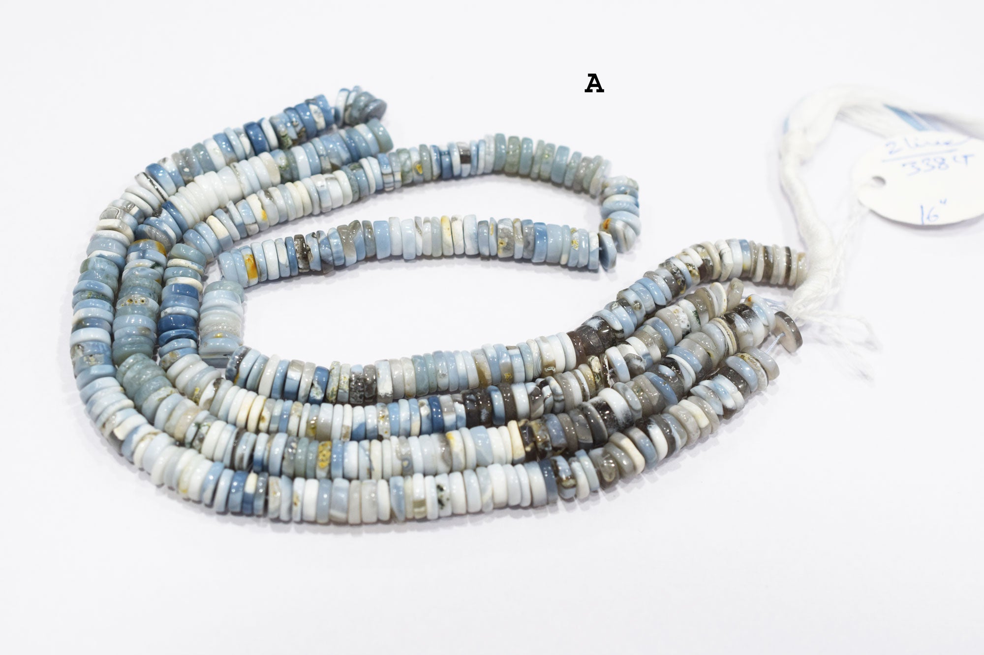 Natural Denim Opal Tyre Shape Beads , Sold By Strand , 7 - 9 mm , 16" ,  19767