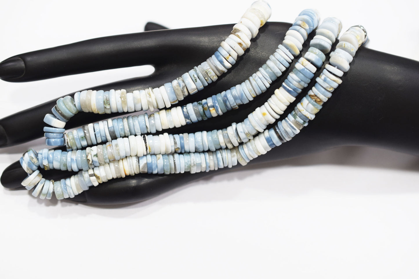 Natural Denim Opal Tyre Shape Beads , Sold By Strand , 7 - 9 mm , 16" , 19767