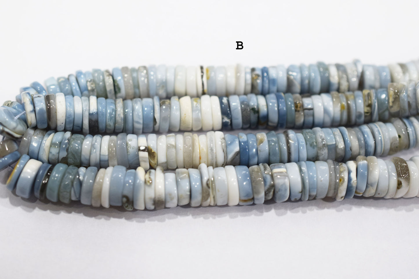 Natural Denim Opal Tyre Shape Beads , Sold By Strand , 7 - 9 mm , 16" , 19767