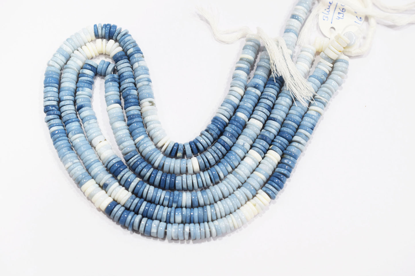 Natural Denim Opal Tyre Shape Beads , Sold By Strand , 7 - 7.50 mm , 16" , 19769