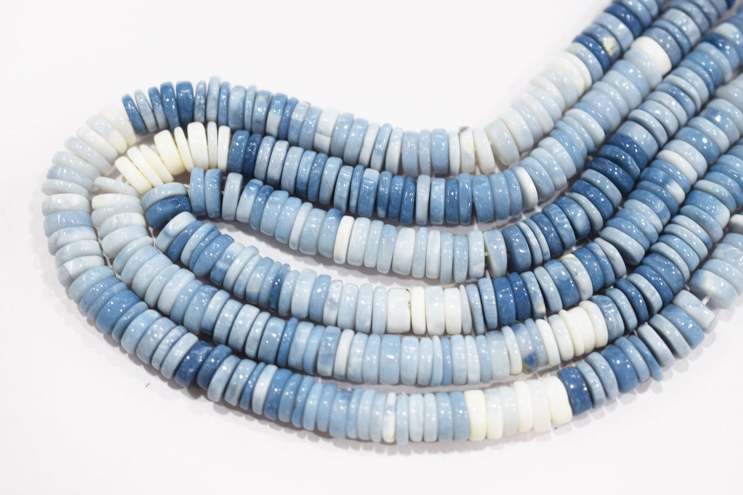 Natural Denim Opal Tyre Shape Beads , Sold By Strand , 7 - 7.50 mm , 16" , 19769