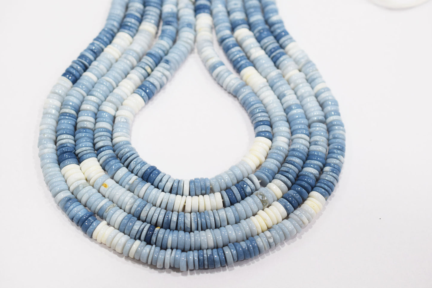 Natural Denim Opal Tyre Shape Beads , Sold By Strand , 7 - 7.50 mm , 16" , 19769