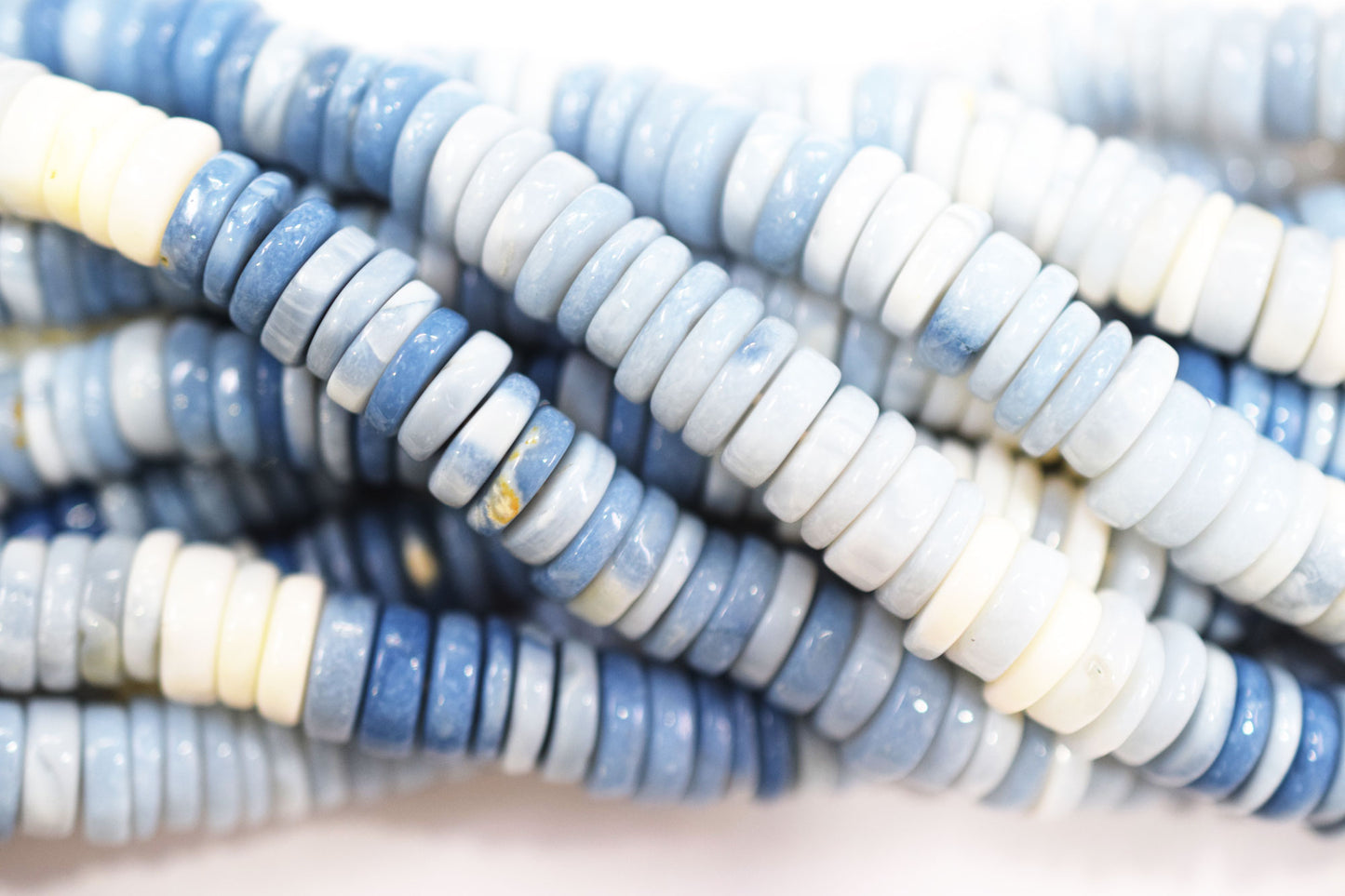Natural Denim Opal Tyre Shape Beads , Sold By Strand , 7 - 7.50 mm , 16" , 19769