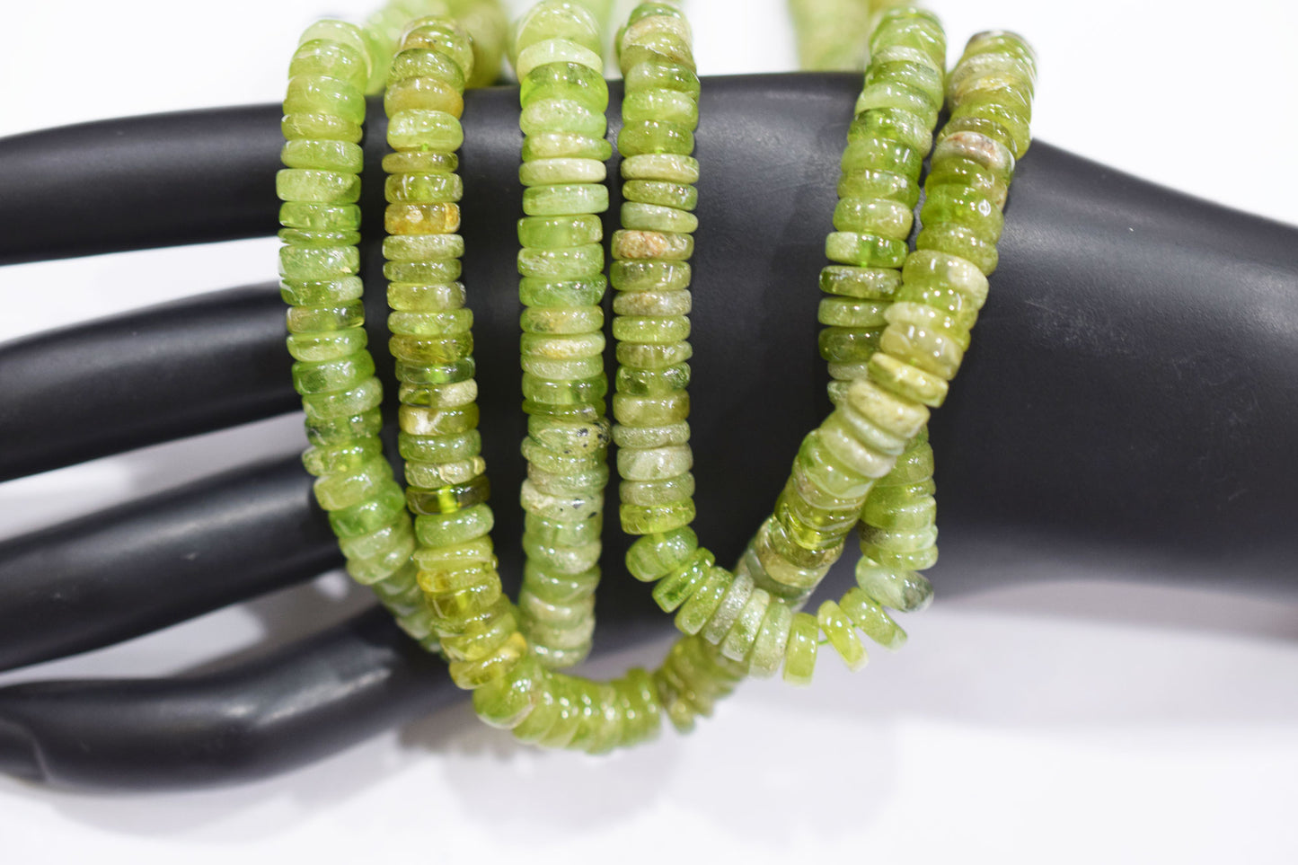 Natural Peridot Tyre Shape Beads , Sold By Strand , 6.50 - 10 mm , 16" , 19770