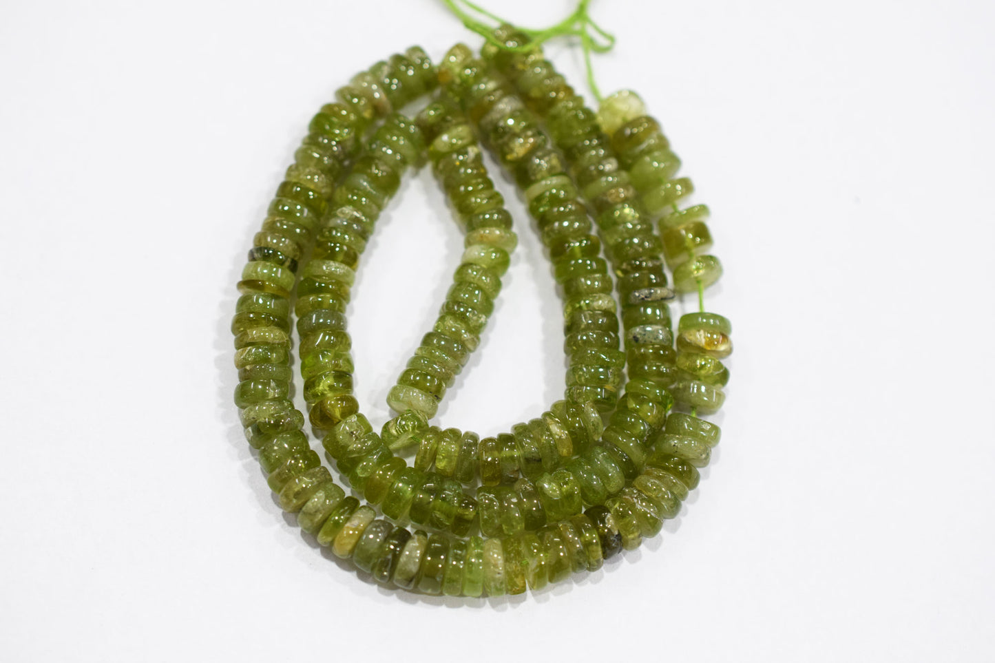 Natural Peridot Tyre Shape Beads , Sold By Strand , 6.50 - 7.50 mm , 16" , 19772B