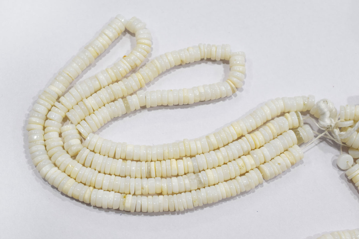 Natural White Opal Tyre Shape Beads , Sold By Strand , 7 - 8 mm , 16" , 19773