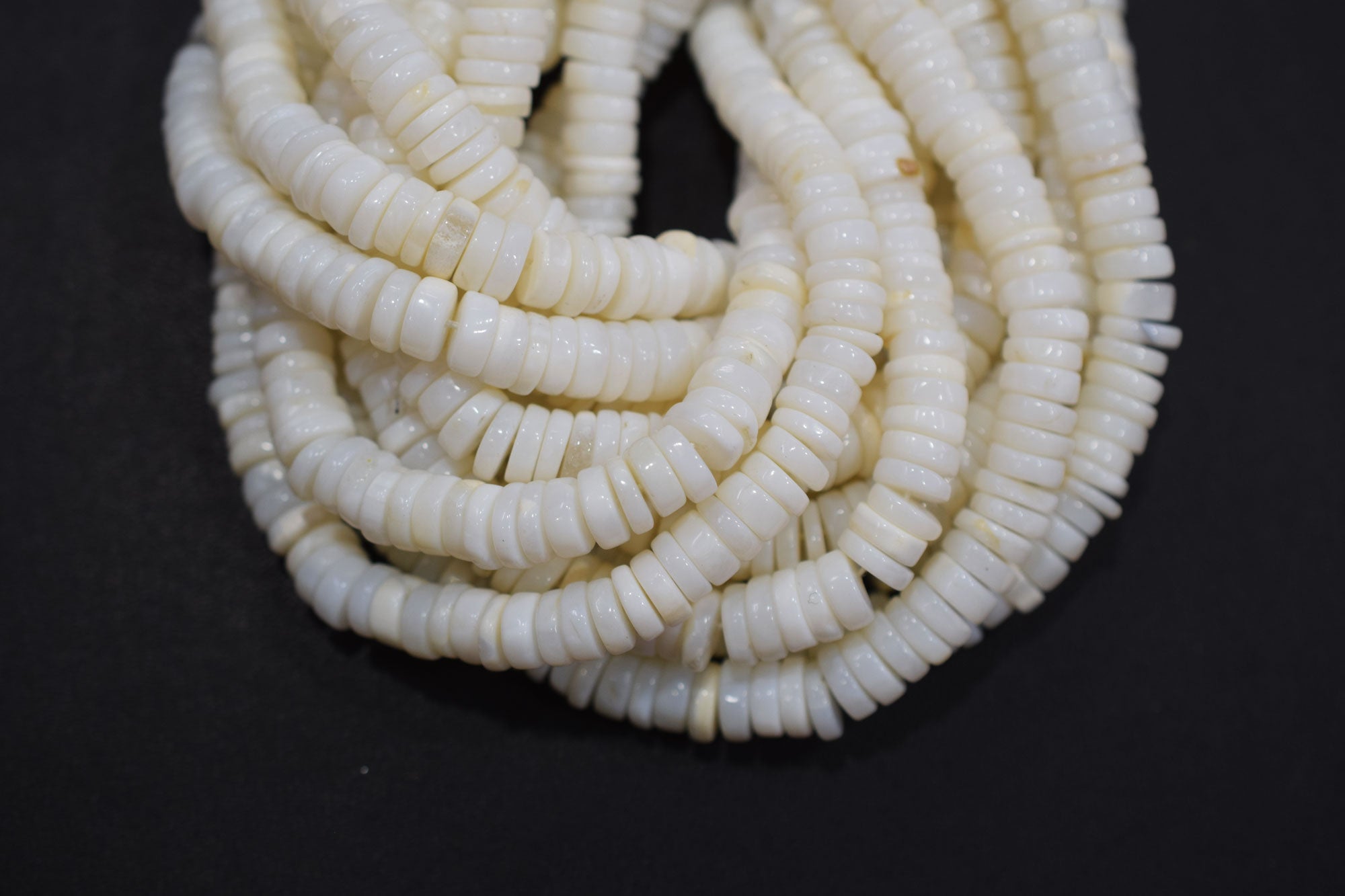 Natural White Opal Tyre Shape Beads , Sold By Strand , 7 - 8 mm , 16" , 19773