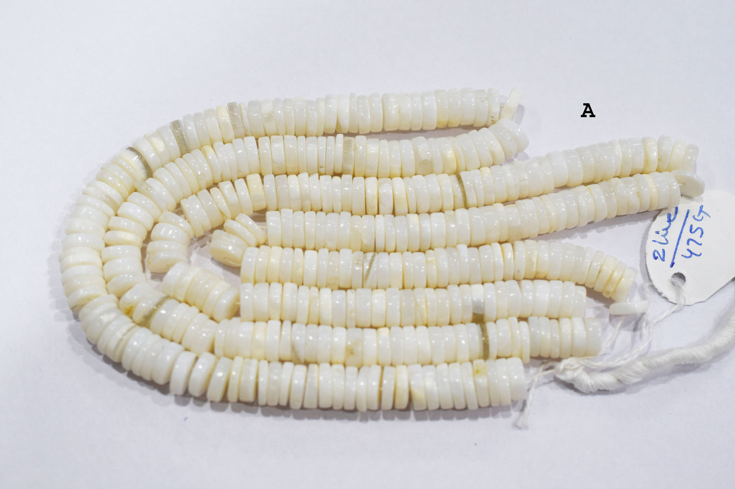 Natural White Opal Tyre Shape Beads , Sold By Strand , 8 - 9.50 mm , 16" , 19774